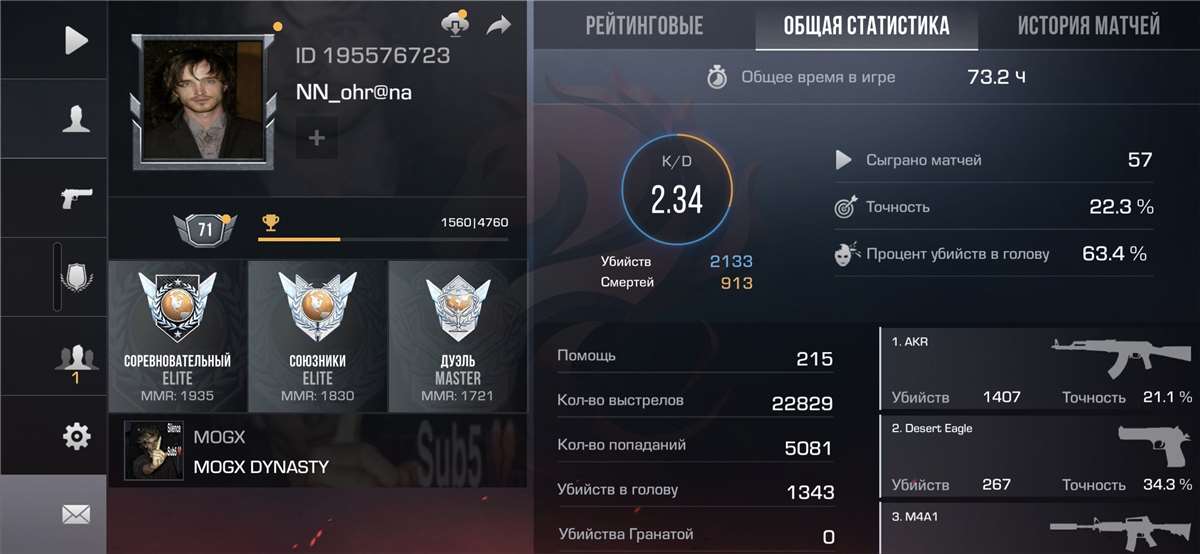 продажа аккаунта к игре Standoff 2